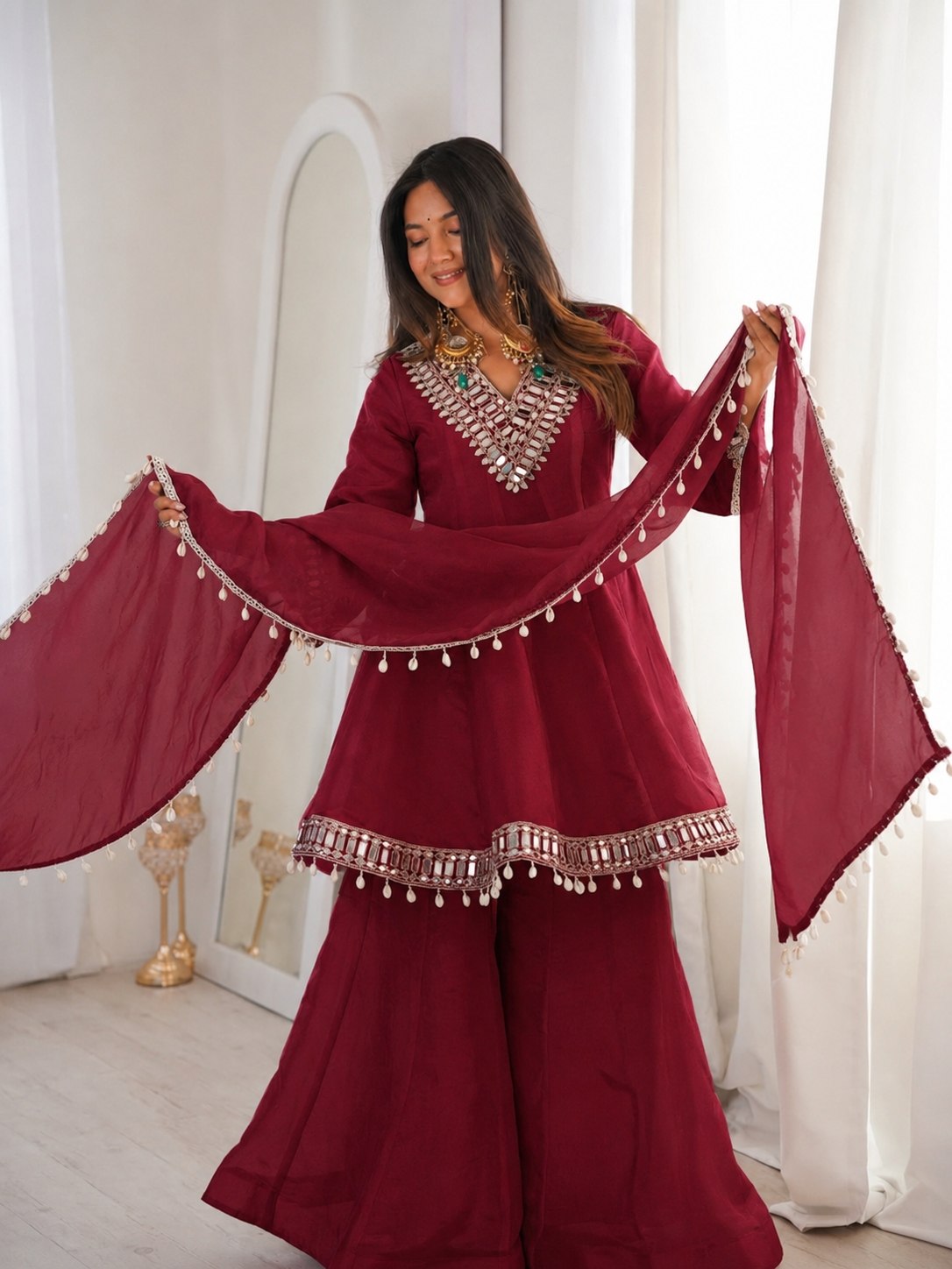 Aakrish Designers Tranding Plazzo Set 9Colour Available