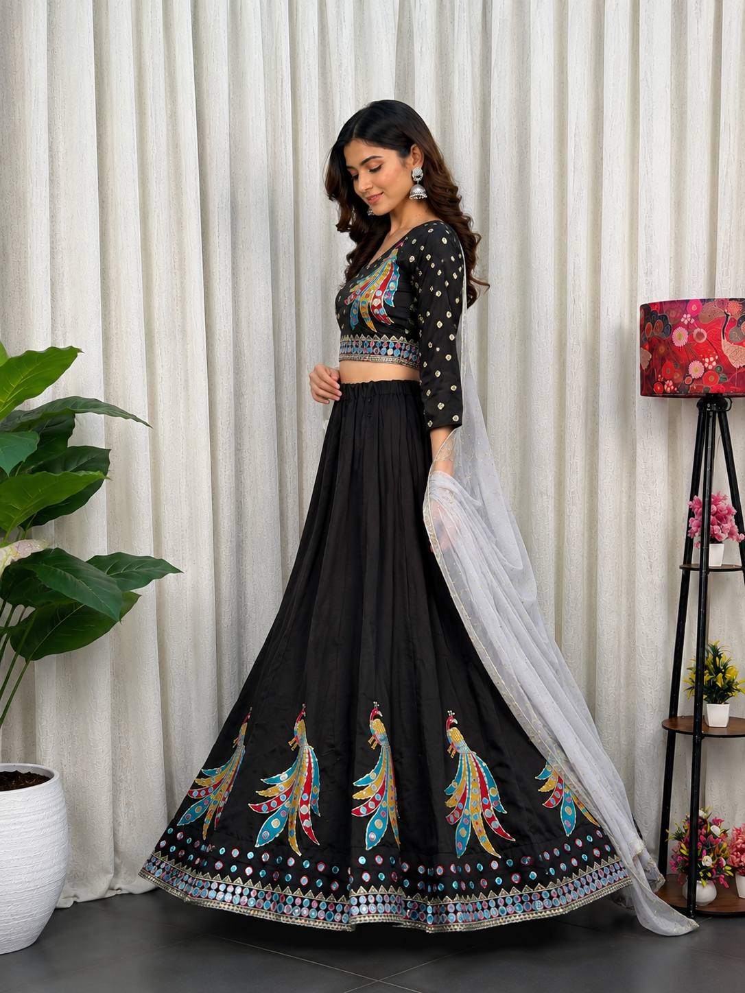 AAKRISH DESIGNERS NAVRATRI COLLECTION LENGHA CHOLI FULL STICH 2026