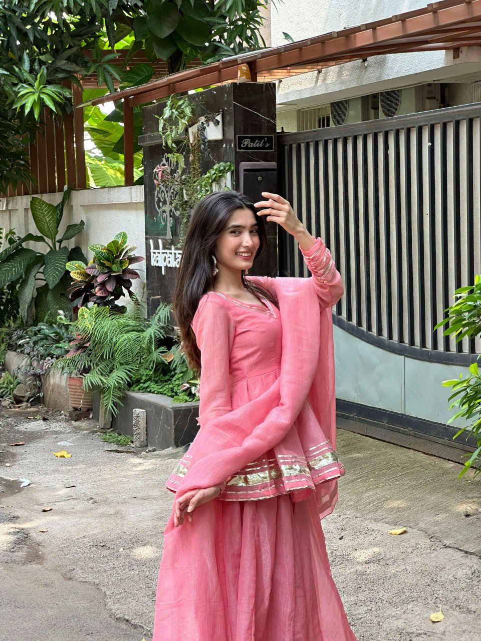 AAKRISH DESIGNERS PINK DAILY WEAR SUIT SET