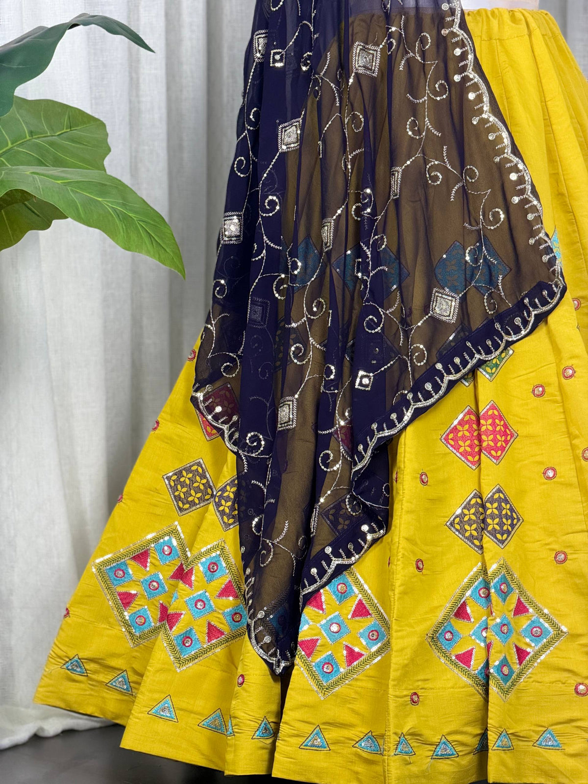 AAKRISH DESIGNERS NEW PATTERN LENGHA CHOLI YELLOW 2026