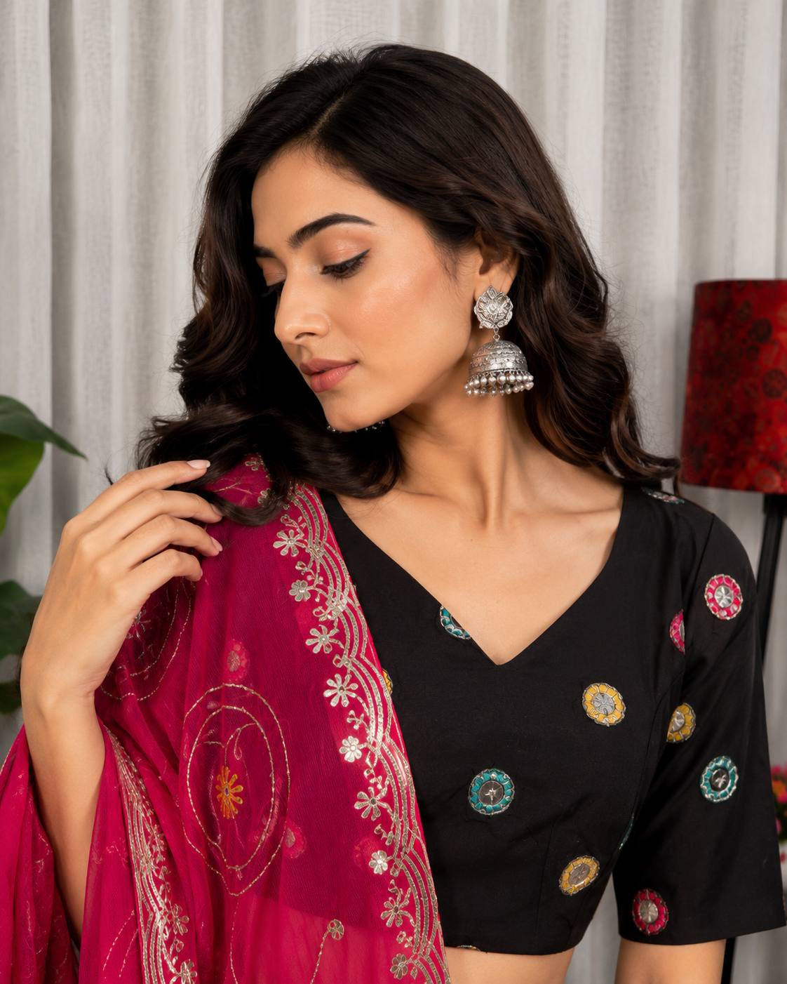 AAKRISH DESIGNERS NEW PATTERN LENGHA CHOLI BLACK 2026