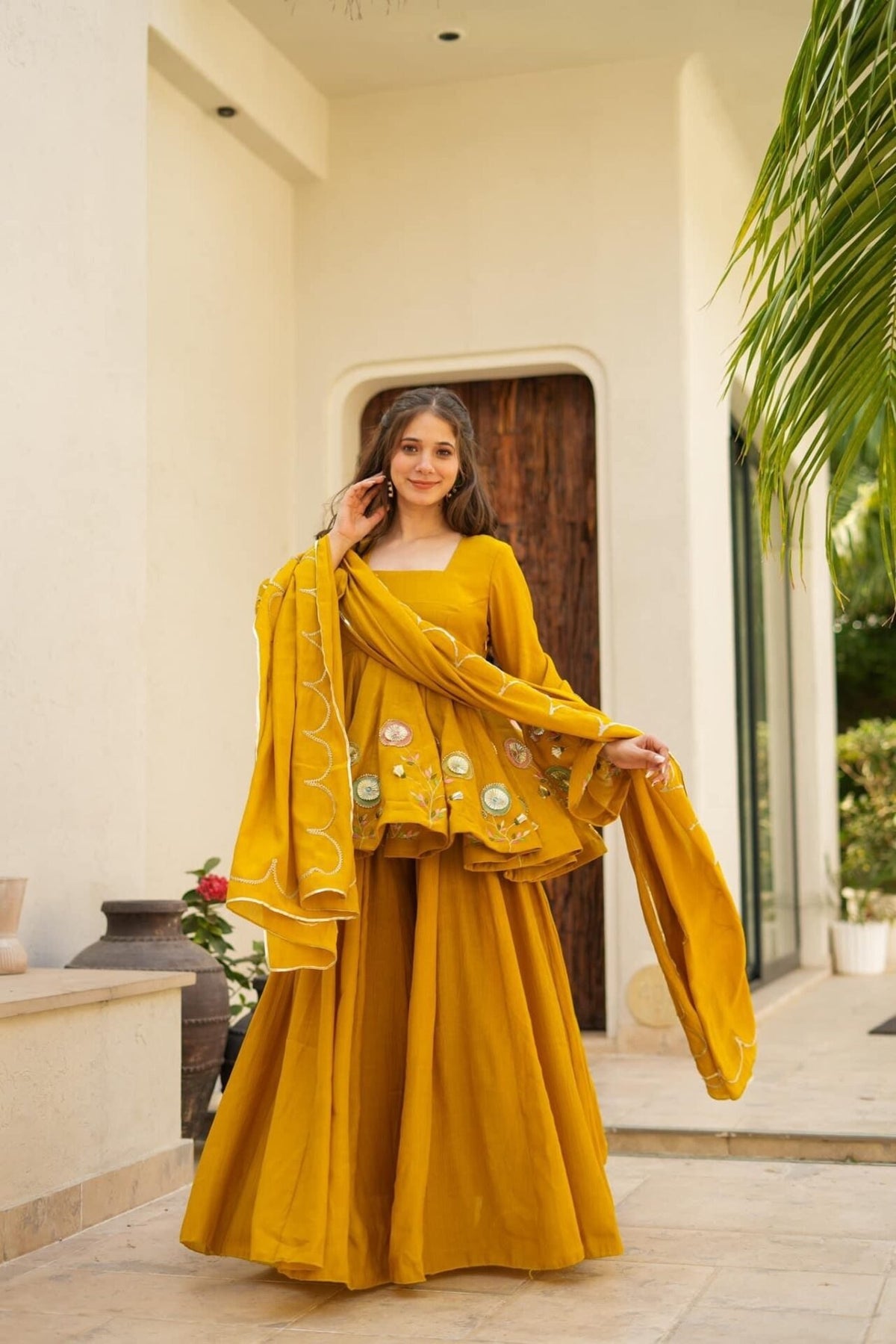 AakrishDesigners Tranding Plazzo set With Handwork