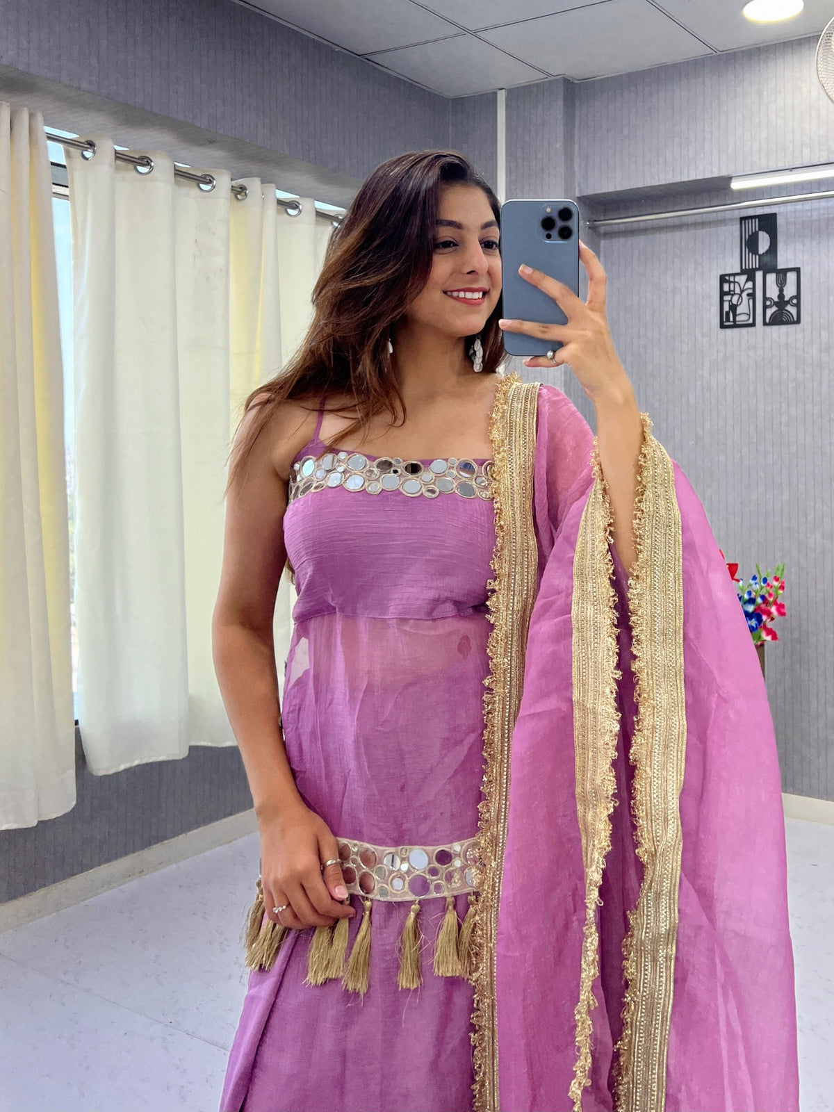 AakrishDesigners Real Mirror Work Lengha Choli Perfect Navratri Look