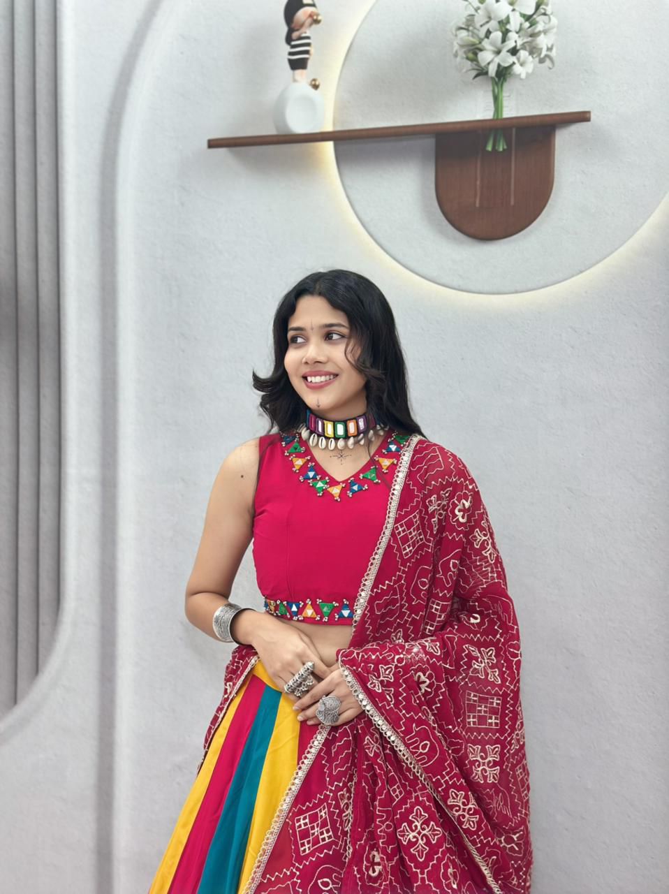 AAKRISH DESIGNERS Launching Navratri Special Lehenga choli with vintage duptto
