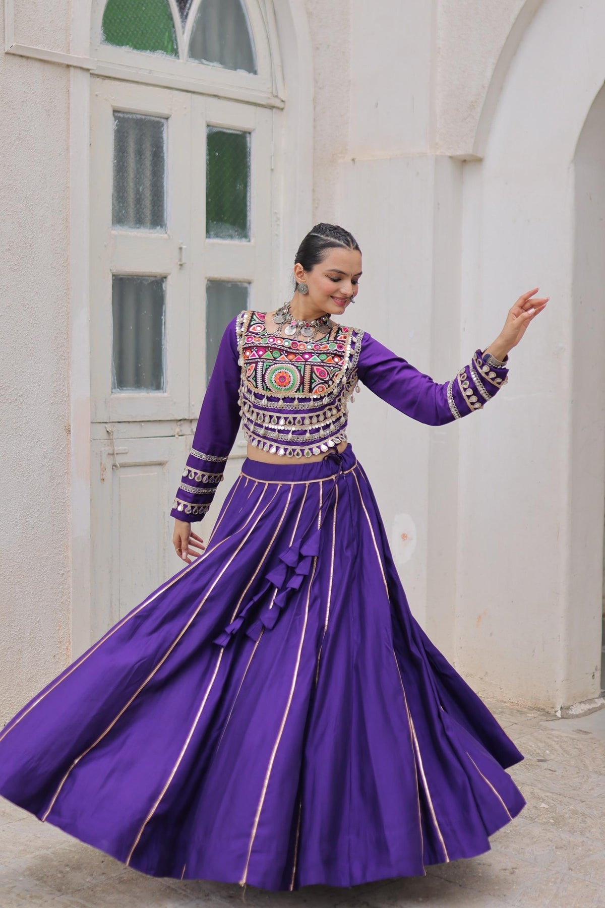 AAKRISH DESIGNERS MULTY COLOUR NAVRATRI LEHENGA CHOLI COLLECTIONS