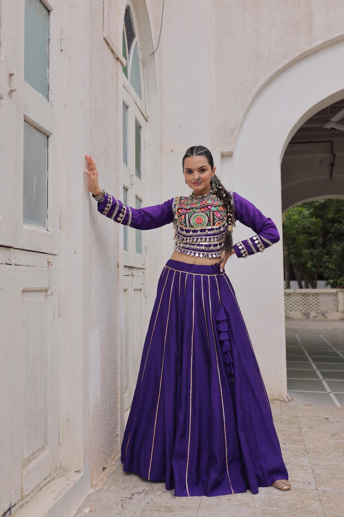 AAKRISH DESIGNERS MULTY COLOUR NAVRATRI LEHENGA CHOLI COLLECTIONS