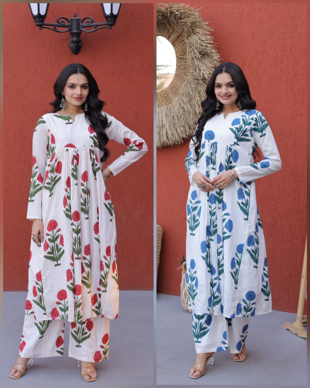 Premium Printed Cotton Kurti & Pant Set