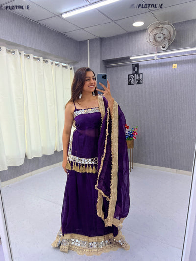 AakrishDesigners Real Mirror Work Lengha Choli Perfect Navratri Look
