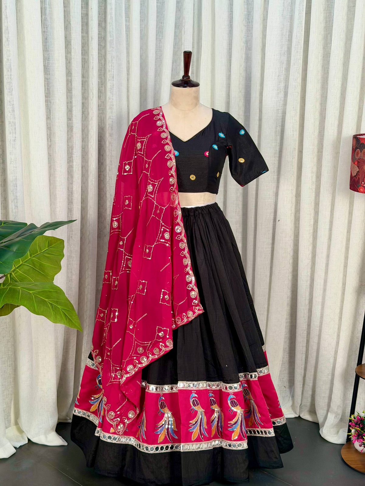 AAKRISH DESIGNERS TRANDING BLACK  LENGHA CHOLI 2026