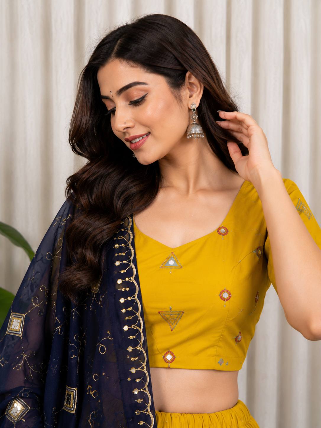 AAKRISH DESIGNERS NEW PATTERN LENGHA CHOLI YELLOW  2026