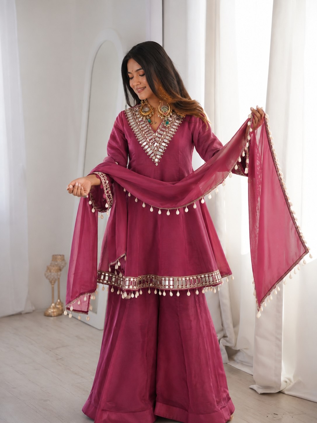 Aakrish Designers Tranding Plazzo Set 9Colour Available