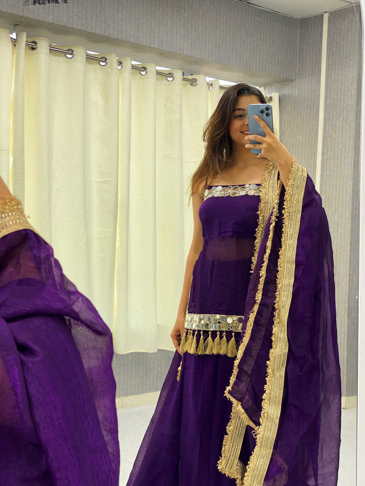 AakrishDesigners Real Mirror Work Lengha Choli Perfect Navratri Look