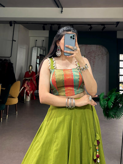 Aakrish Designers Navratri Raas Zari Lehenga