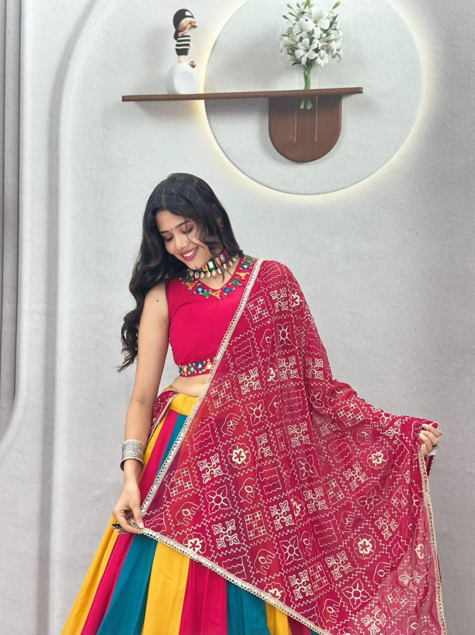 AAKRISH DESIGNERS Launching Navratri Special Lehenga choli with vintage duptto