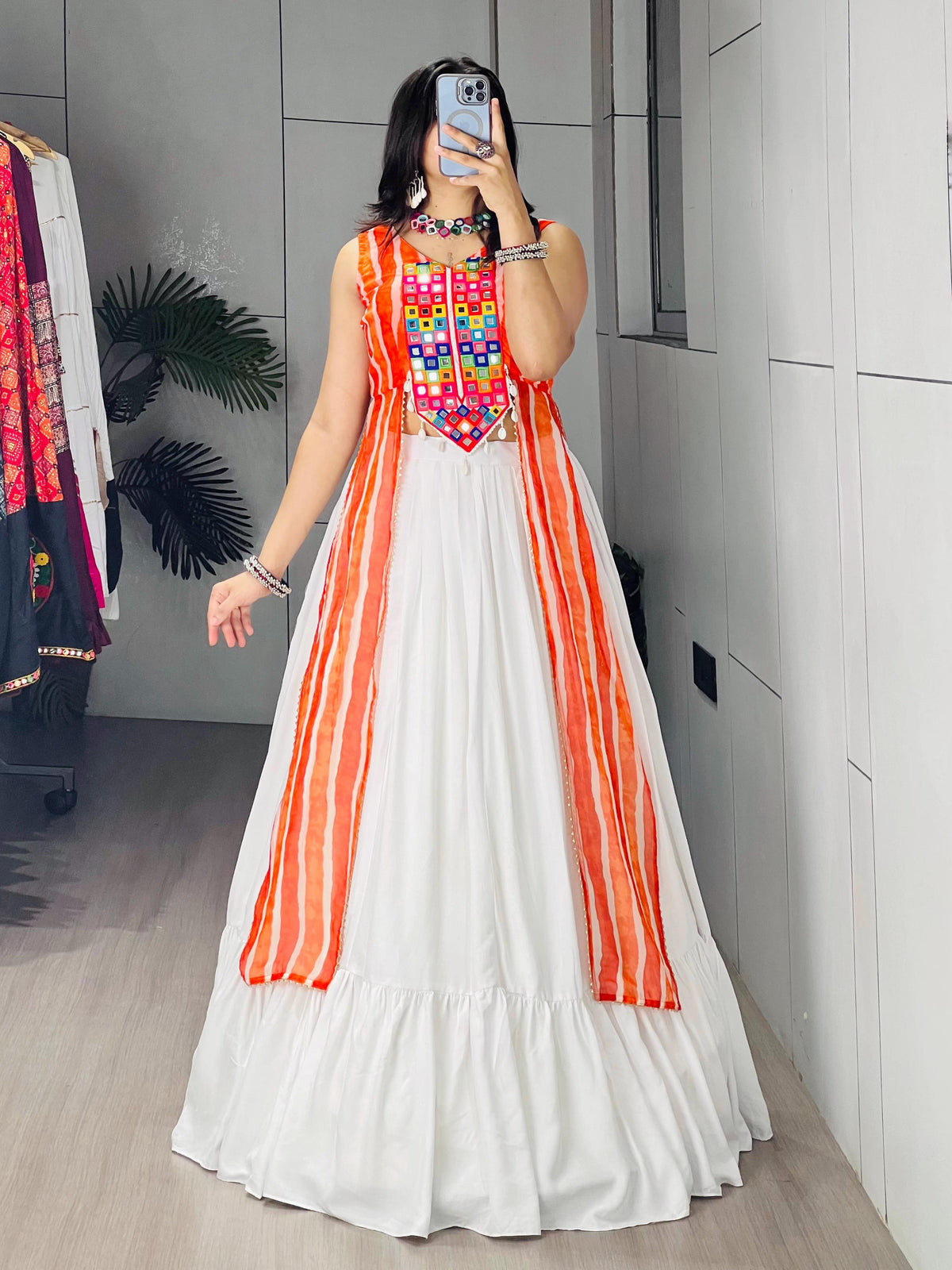 Aakrish Designers Prints Kurtis With Traditional Lehenga Sets