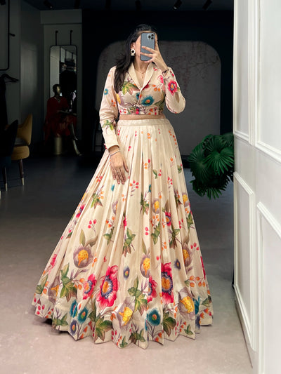 AAKRISH DESIGNERS PRINTIG LENGHA CHOLI CORD SET