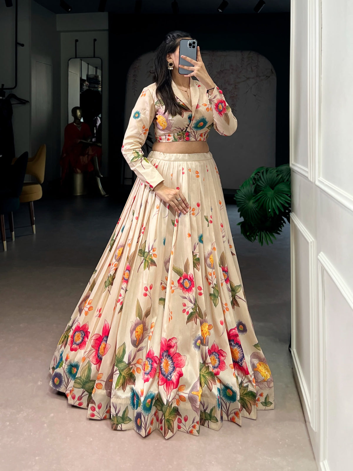 AAKRISH DESIGNERS PRINTIG LENGHA CHOLI CORD SET