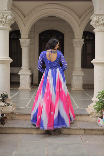 AAKRISH DESIGNERS EASY TO WEAR NAVRATRI COLLECTIOB GOWN UNIQE STYLE