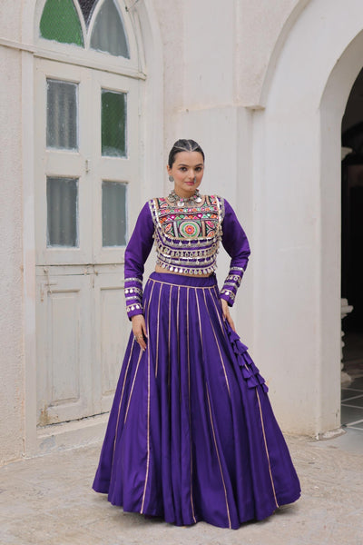 AAKRISH DESIGNERS MULTY COLOUR NAVRATRI LEHENGA CHOLI COLLECTIONS