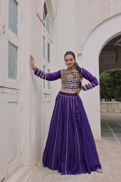 AAKRISH DESIGNERS MULTY COLOUR NAVRATRI LEHENGA CHOLI COLLECTIONS