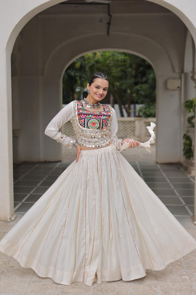 AAKRISH DESIGNERS MULTY COLOUR NAVRATRI LEHENGA CHOLI COLLECTIONS