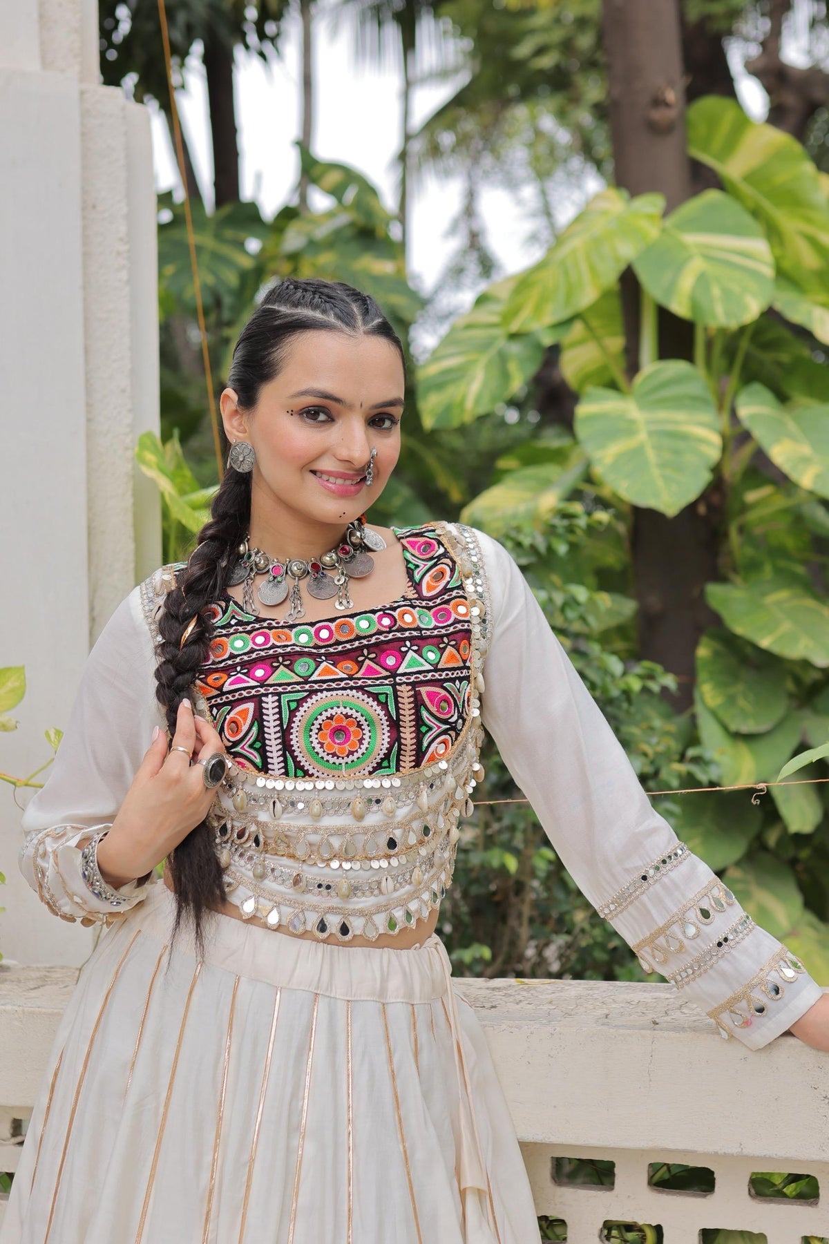 AAKRISH DESIGNERS MULTY COLOUR NAVRATRI LEHENGA CHOLI COLLECTIONS