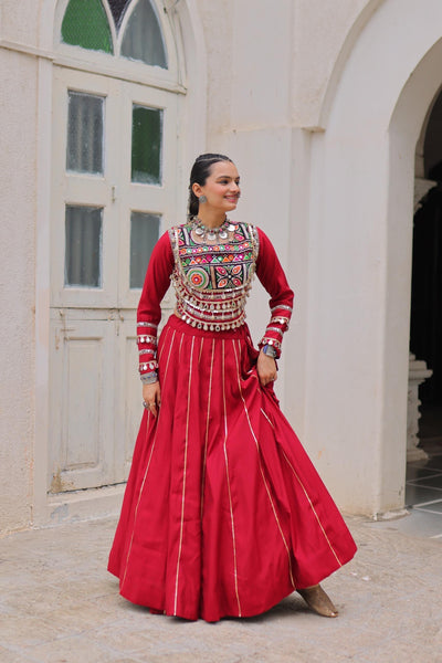 AAKRISH DESIGNERS MULTY COLOUR NAVRATRI LEHENGA CHOLI COLLECTIONS