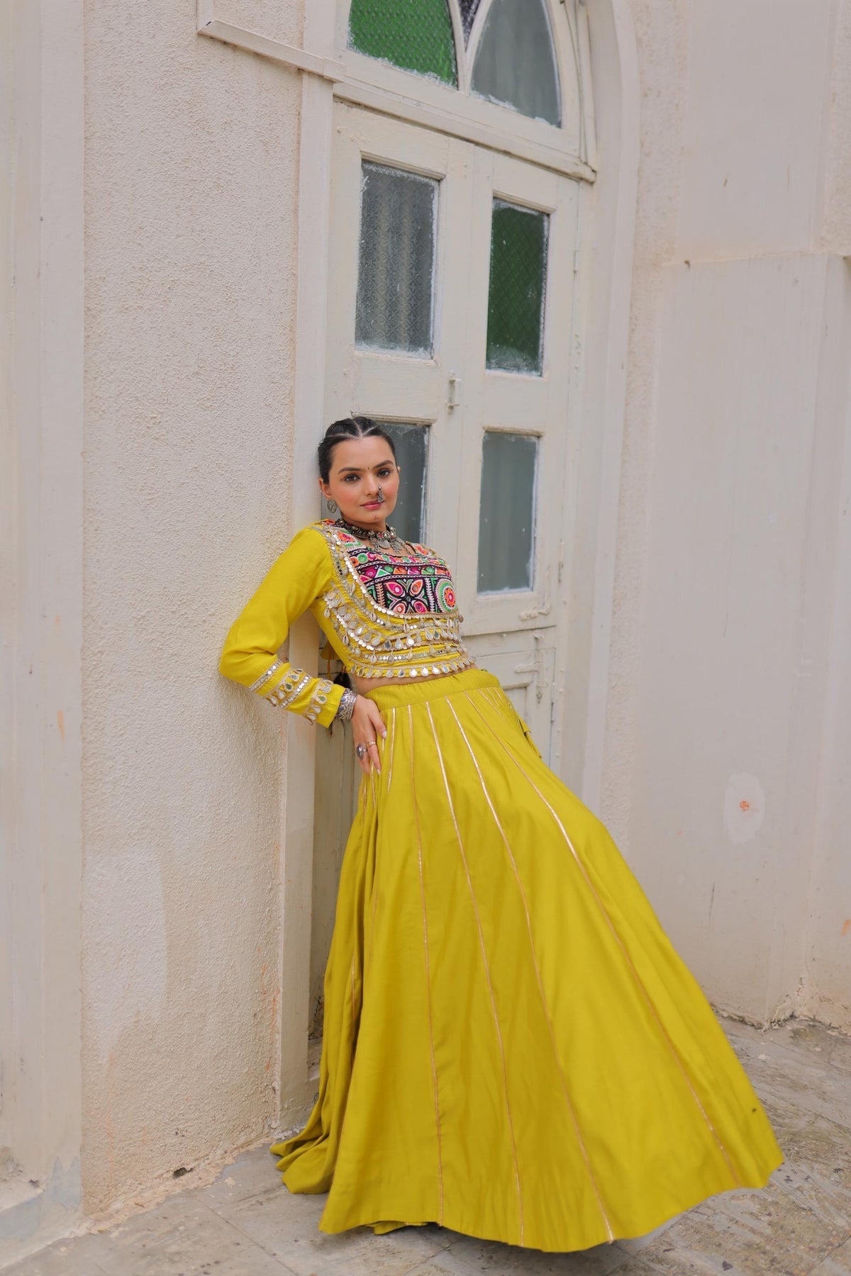 AAKRISH DESIGNERS MULTY COLOUR NAVRATRI LEHENGA CHOLI COLLECTIONS