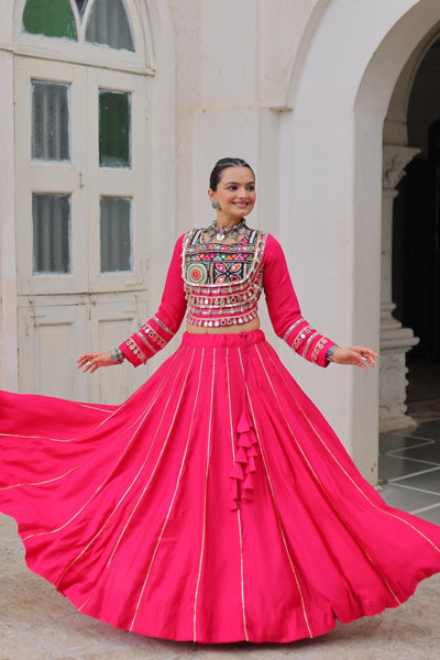 AAKRISH DESIGNERS MULTY COLOUR NAVRATRI LEHENGA CHOLI COLLECTIONS