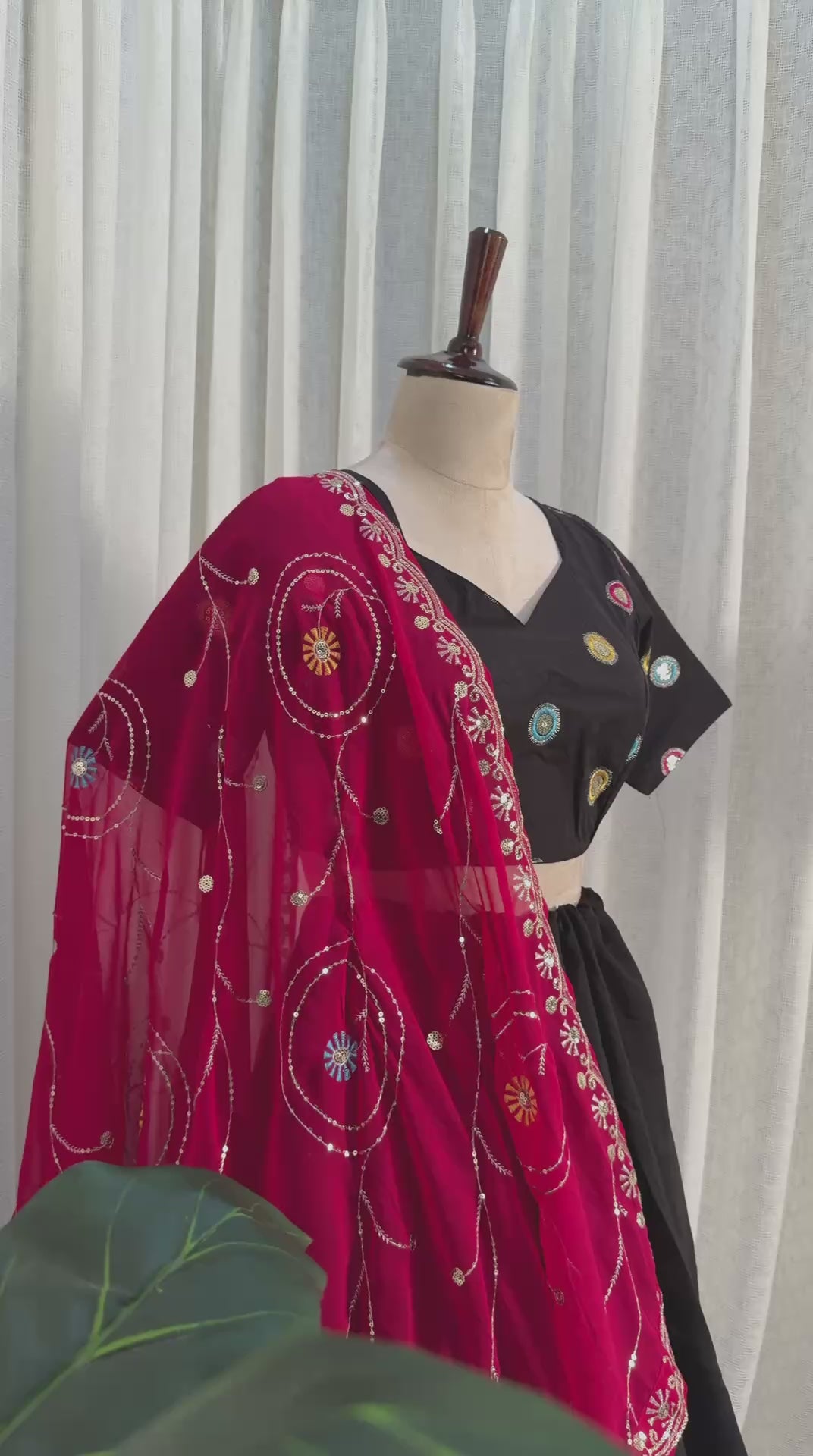 AAKRISH DESIGNERS NEW PATTERN LENGHA CHOLI BLACK 2026